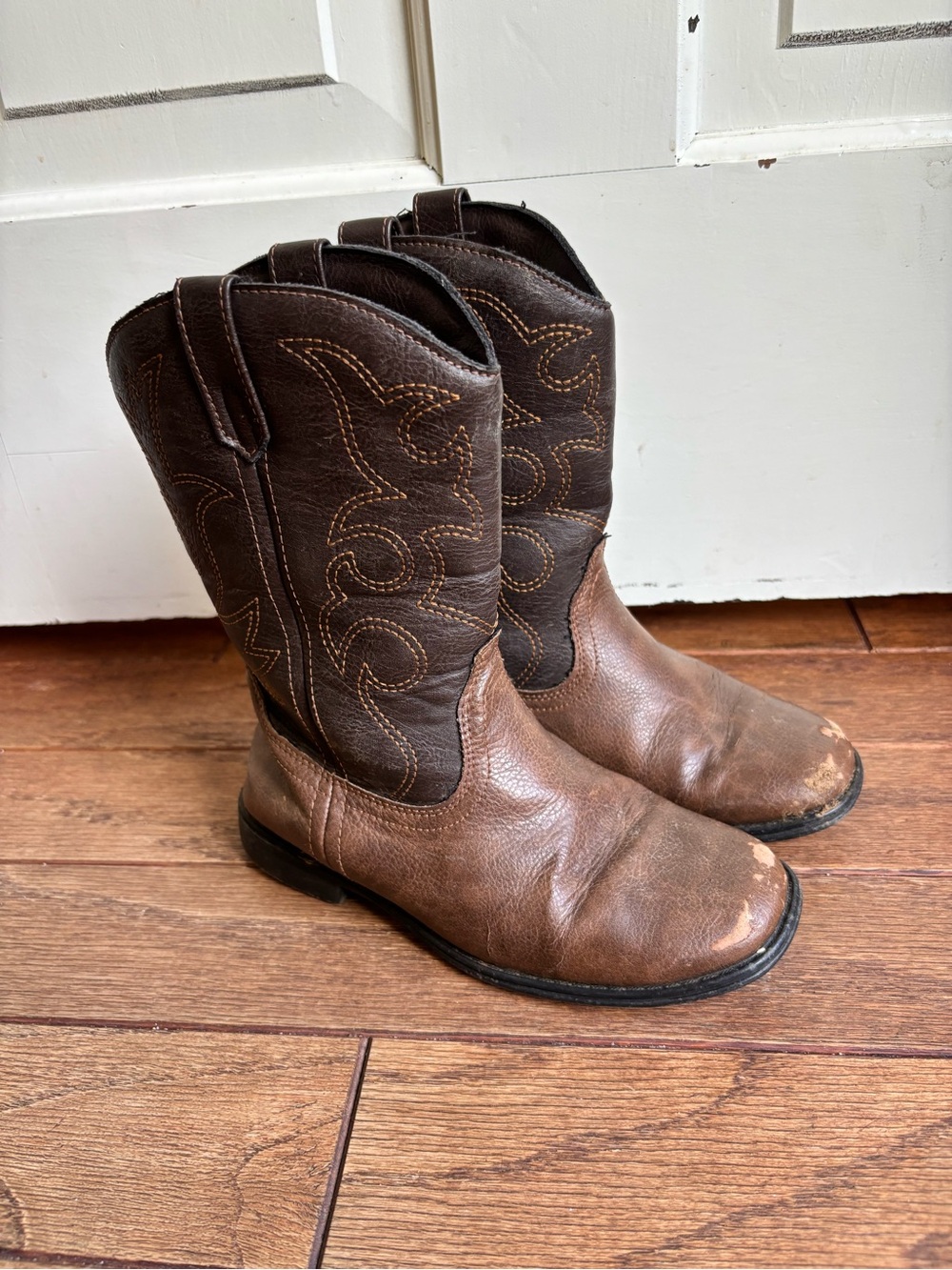 Kids Jared brown cowboy boots size 1